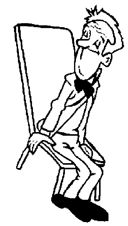 coloriage stan laurel bascule sur sa chaise